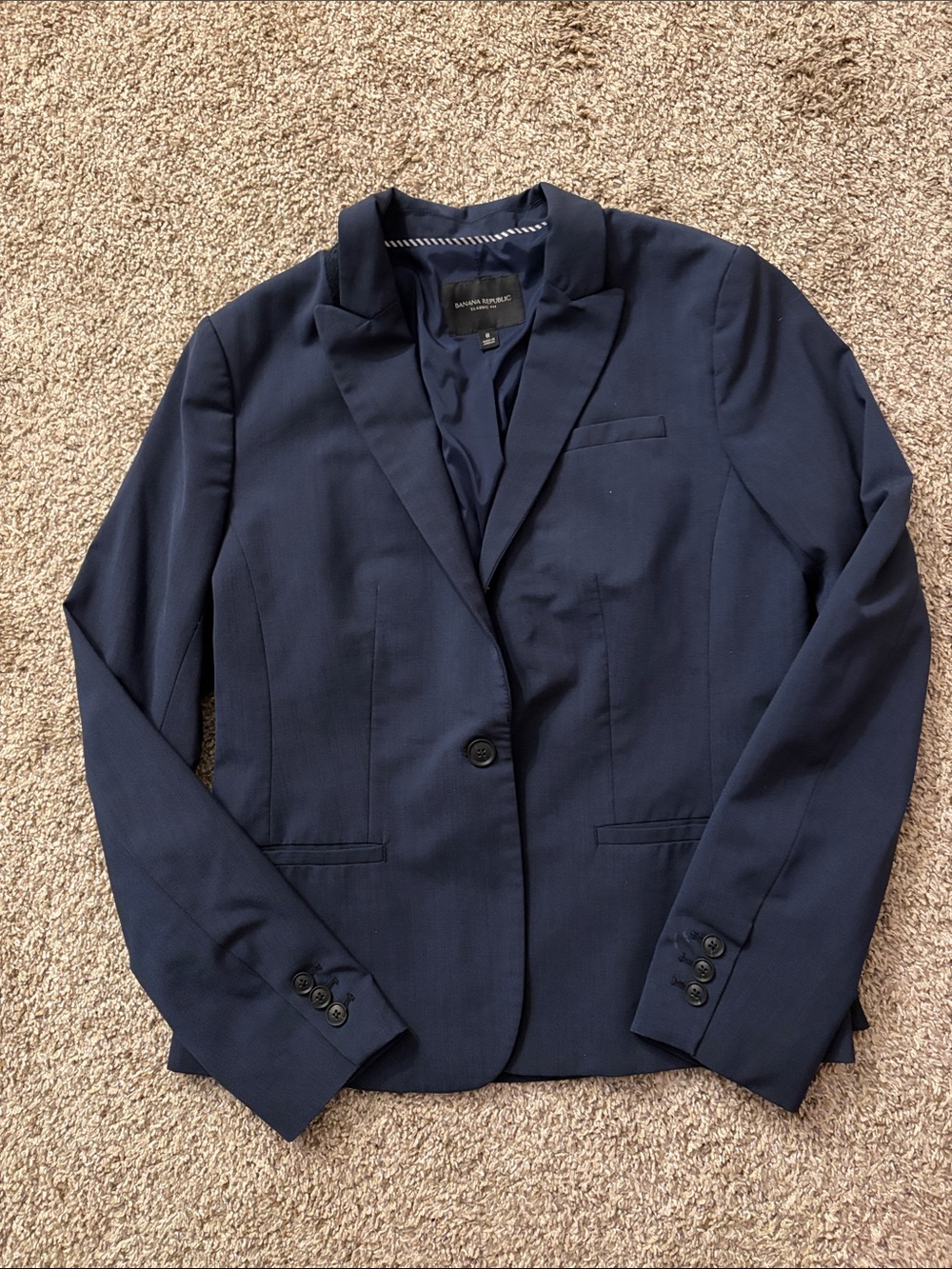Banana Republic Dark Navy Women's Single-Button Blazer